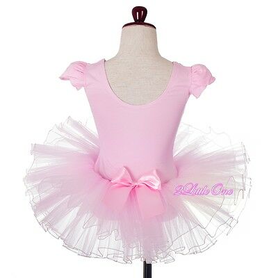Rhinestones Ballet Tutu Dancewear Dance Leotard Fairy Costume Pink Size 3-7 #067 - Fresh Stock Dated December 2025