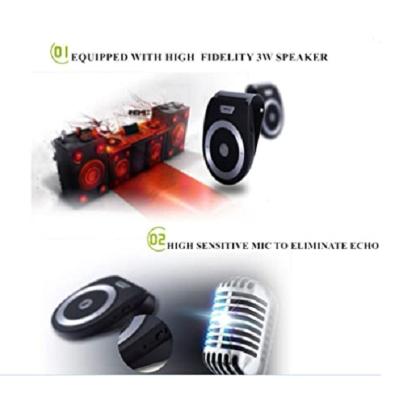 YET-PRO 6 Auto Handsfree Bluetooth Car Kit AUTO Power ON Visor - Fresh Stock Dated December 2025