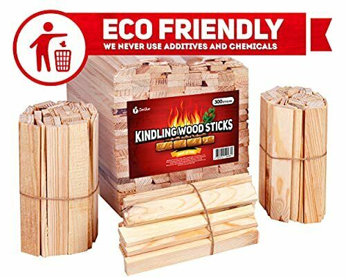Kindling Wood fire Starter Sticks 300 pc - Kiln Dried Firewood - Fire Starter fo - Fresh Stock Dated December 2025