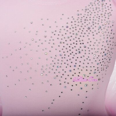 Rhinestones Ballet Tutu Dancewear Dance Leotard Fairy Costume Pink Size 3-7 #067 - Fresh Stock Dated December 2025