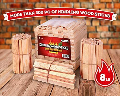 Kindling Wood fire Starter Sticks 300 pc - Kiln Dried Firewood - Fire Starter fo - Fresh Stock Dated December 2025