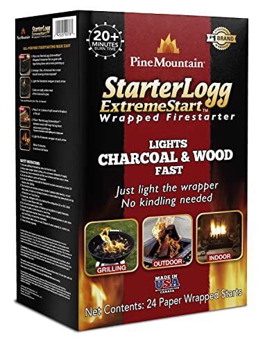 Pine Mountain ExtremeStart Wrapped Fire Starters 24 Starts Firestarter Wood Fire - Fresh Stock Dated January 2026