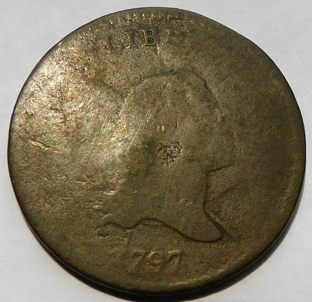 1797 Liberty Cap Half Cent - AG, Early Date 1/2C Penny - Fresh Stock Dated December 2025