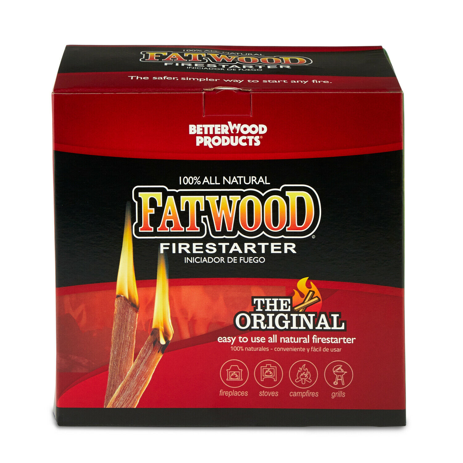 Betterwood 10lb Firestarter (2 Pack) w/ Betterwood Pine 5lb Firestarter (2 Pack) - Fresh Stock Dated December 2025