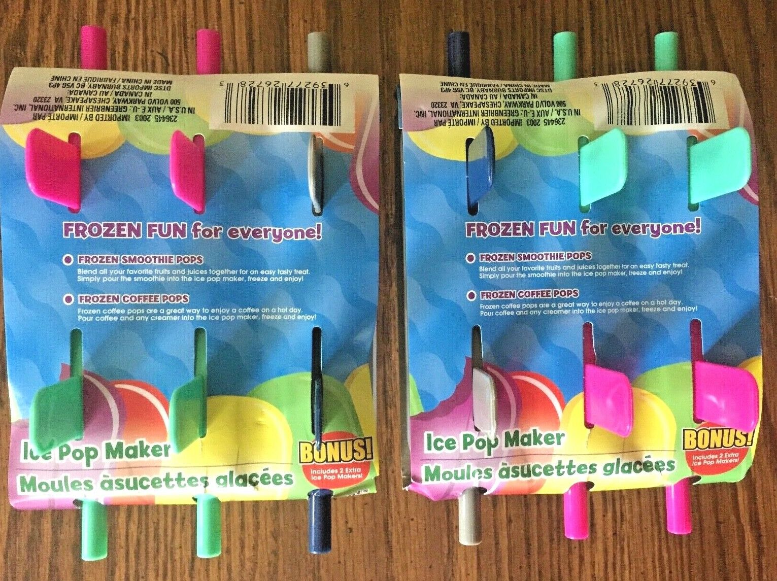 12 ICE POP MOLDS POPSICLE MAKER FROZEN TREATS DISHWASHER SAFE W/ STICKS & COLORS - Fresh Stock Dated February 2026