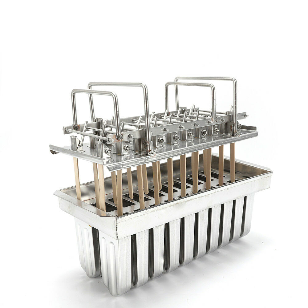 20pcs Stainless Steel Molds Ice Lolly Popsicle DIY Ice Cream Stick W/Holder - Fresh Stock Dated February 2026