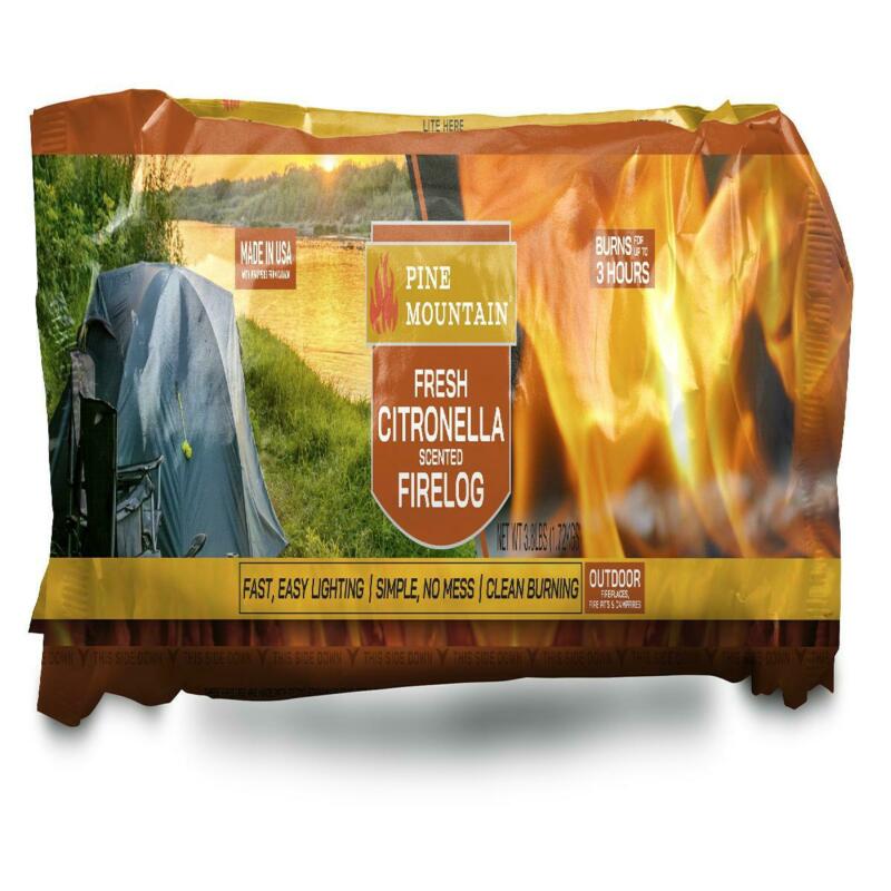 Pine Mountain Citronella Scented Firelog 4 Pack Case - Fresh Stock Dated December 2025