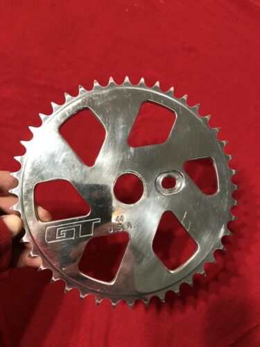 GT ELITE 44t Silver Chainring Sprocket OLD SCHOOL BMX - Fresh Stock Dated December 2025