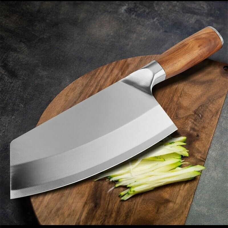 8 Inch Stainless Steel Chopping Cleaver Kitchen Chef Knife Chopper Cutter Knives - Fresh Stock Dated January 2026