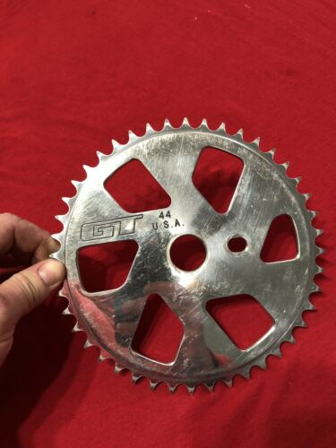 GT ELITE 44t Silver Chainring Sprocket OLD SCHOOL BMX - Fresh Stock Dated December 2025