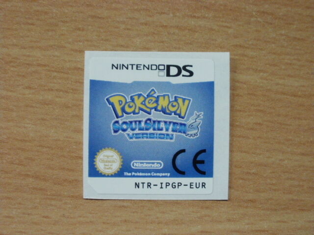 Nintendo DS Pokemon SoulSilver + HeartGold Replacement Label Decal Sticker - Fresh Stock Dated February 2026