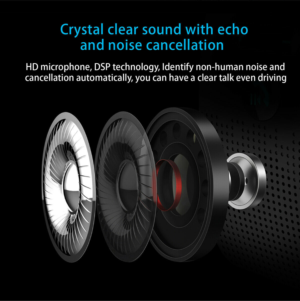 Bluetooth Audio Receiver Car Kit Bluetooth 5.0 Handsfree Sun Visor Wireless Spea - Fresh Stock Dated December 2025