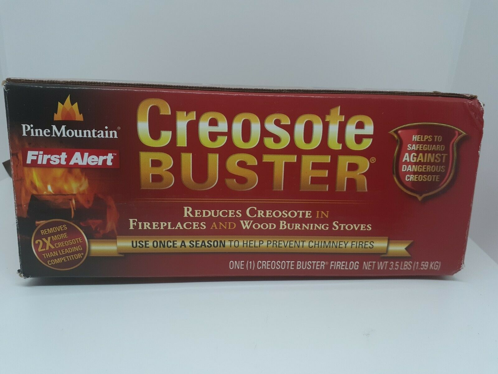Pine Mountain Firelog Creosote Buster  3.5 lbs chimney cleaner - Fresh Stock Dated December 2025