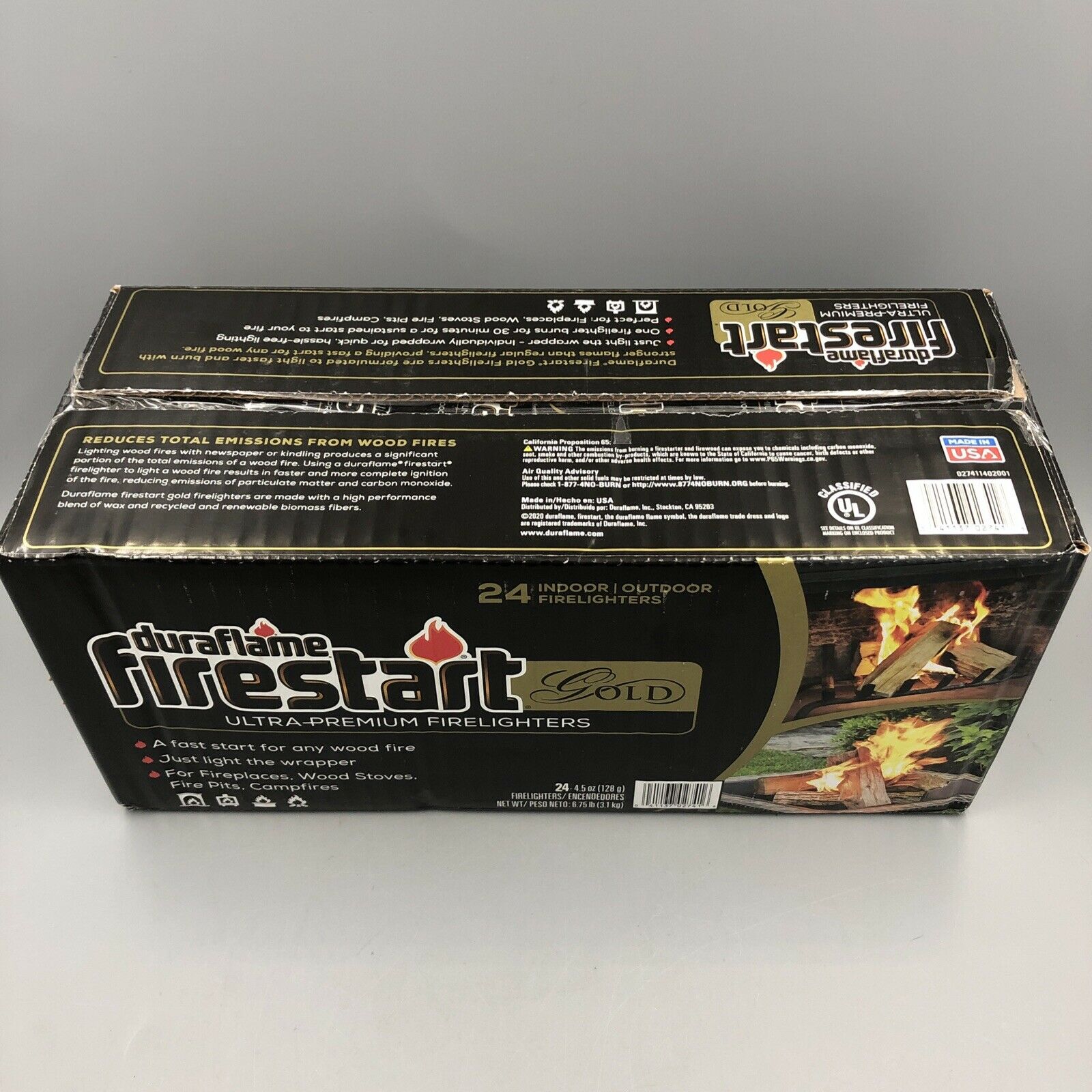 Fire Logs Duraflame Firestart Gold Ultra Premium 24-Pk Indoor/Outdoor - New! - Fresh Stock Dated December 2025