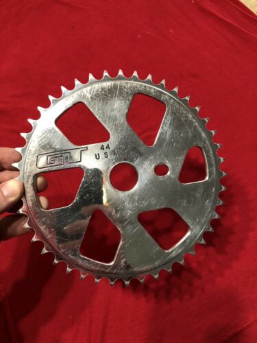 GT ELITE 44t Silver Chainring Sprocket OLD SCHOOL BMX - Fresh Stock Dated December 2025