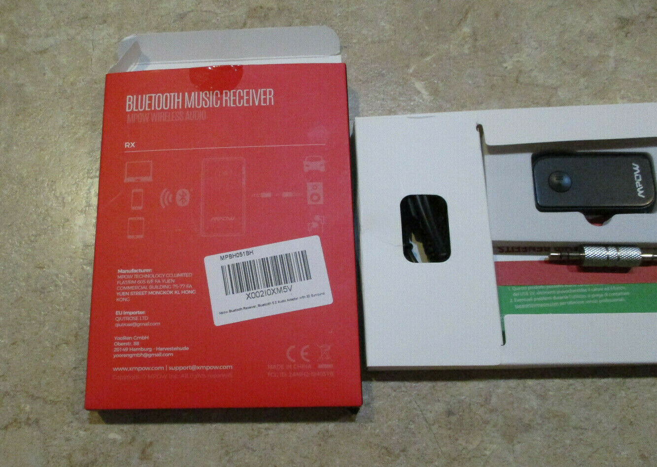 MPOW BH051B - Bluetooth 5.0 Receiver 3.5mm Aux Bluetooth Audio Adapter - Fresh Stock Dated December 2025