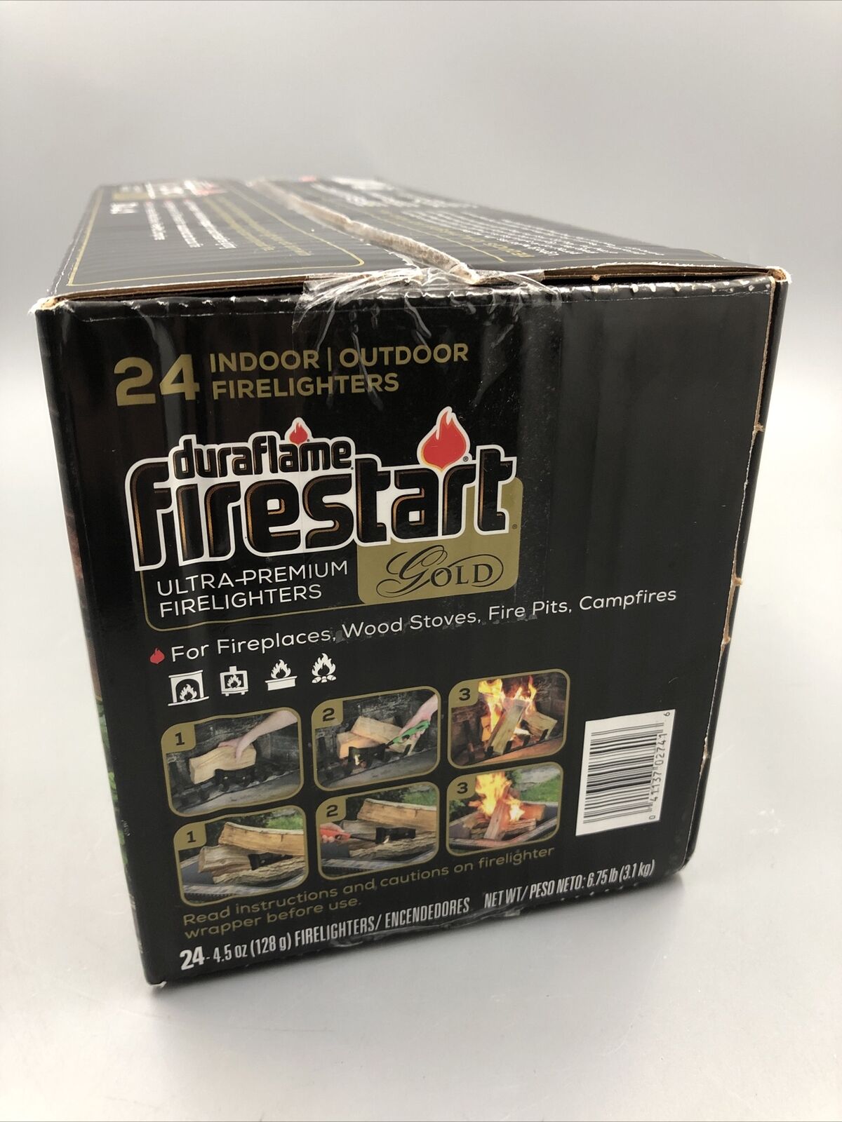 Fire Logs Duraflame Firestart Gold Ultra Premium 24-Pk Indoor/Outdoor - New! - Fresh Stock Dated December 2025
