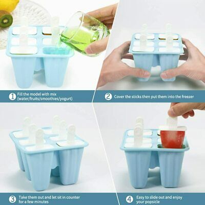 Molde De Silicona Para Helados Hacer Con 50 Palitos Maquina 6 Orificios Bandeja - Fresh Stock Dated February 2026