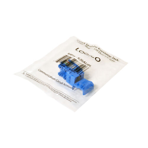 50 pack lot Keystone Jack Cat6a Blue Network Ethernet 110 Punchdown 8P8C - Fresh Stock Dated December 2025