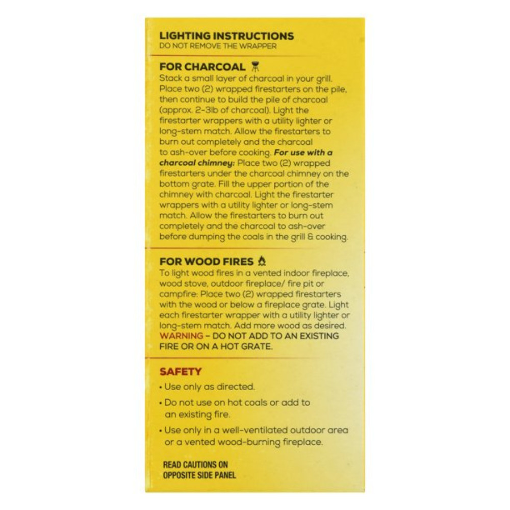 Duraflame Firestart Cubes 36 Pack, Fire Starters for Wood or Charcoal, Yellow - Fresh Stock Dated December 2025