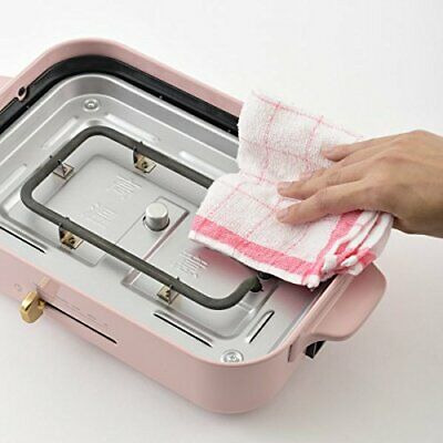 BRUNO Compact Hot Plate Flat & Takoyaki & Ceramic Coated Pan Pale Pin... - Fresh Stock Dated February 2026