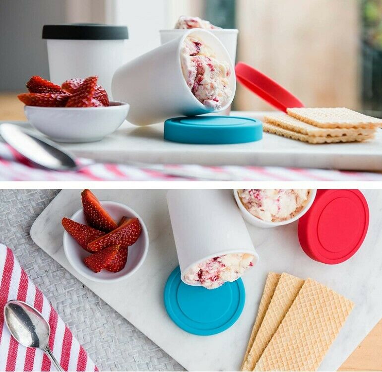 Mini Envases Para Congelador De Helados - Juego De 6 Con Tapas De Silicona - Fresh Stock Dated February 2026