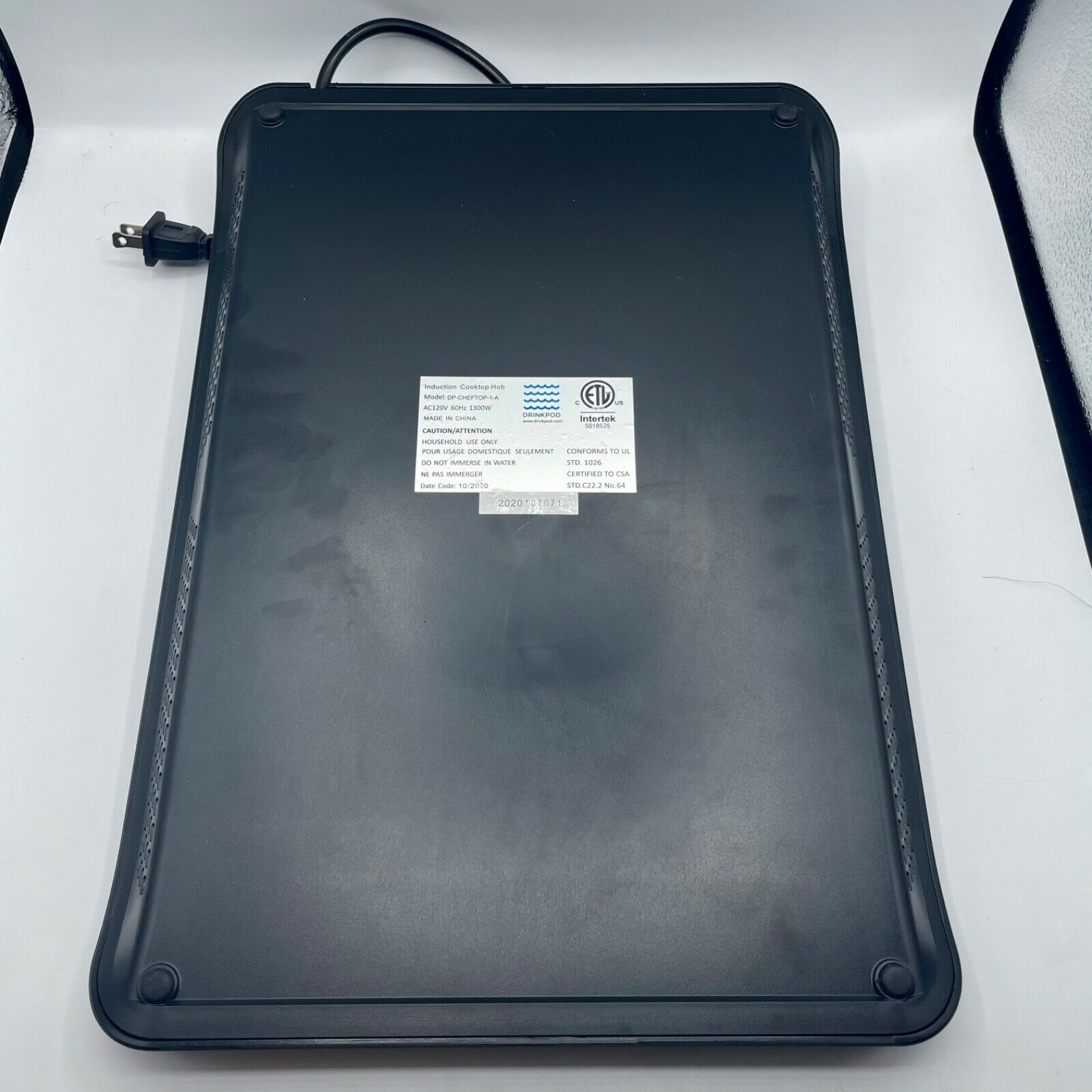 Drinkpod Cheftop Induction Cooktop Portable Induction Single Burner - Curved - Fresh Stock Dated February 2026