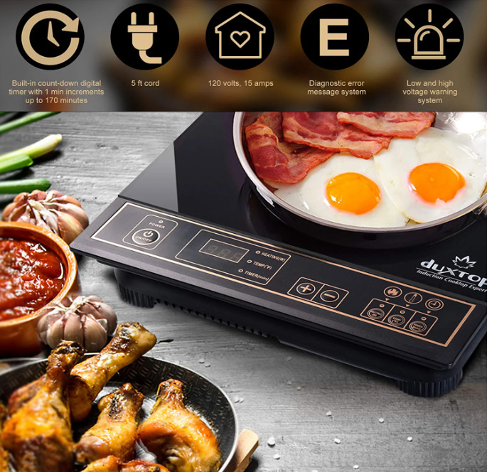 1800W Portable Induction Cooktop Countertop Burner, Gold 8100MC/BT-180G3 - Fresh Stock Dated February 2026