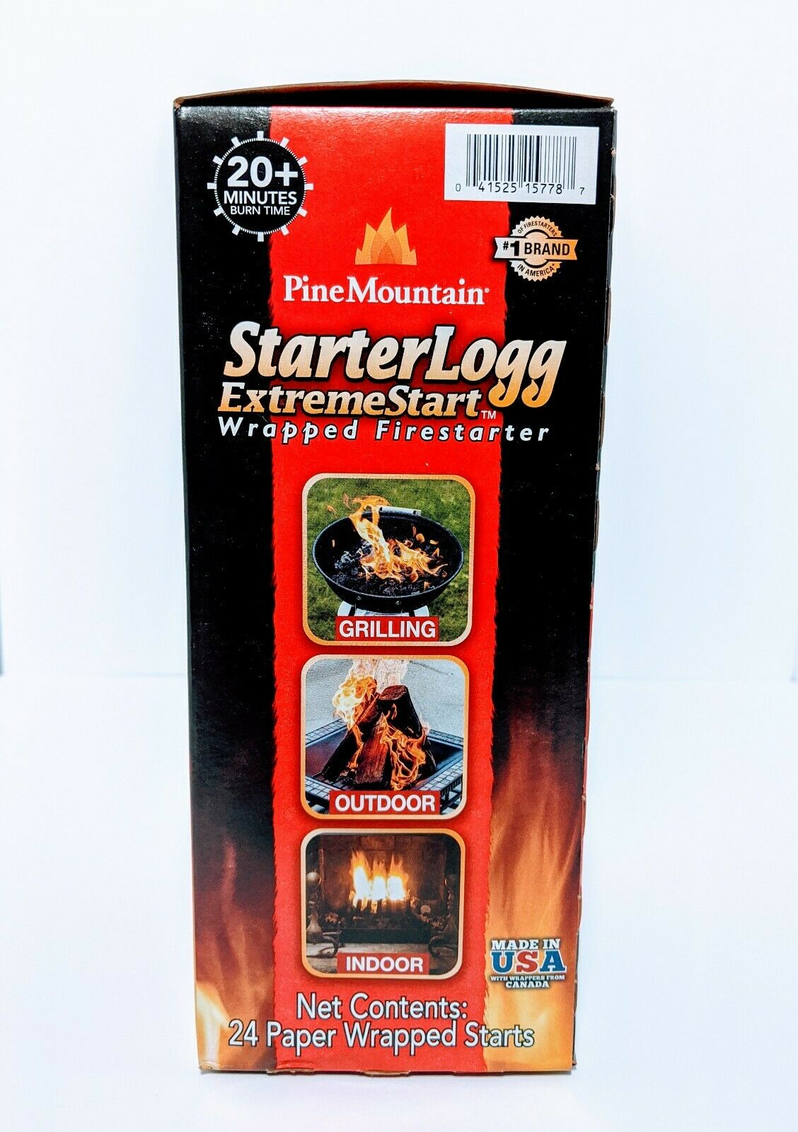 24Pc Starter Log Firestarter Fireplace Firelighter Fire Logs Wood Stove Campfire - Fresh Stock Dated January 2026