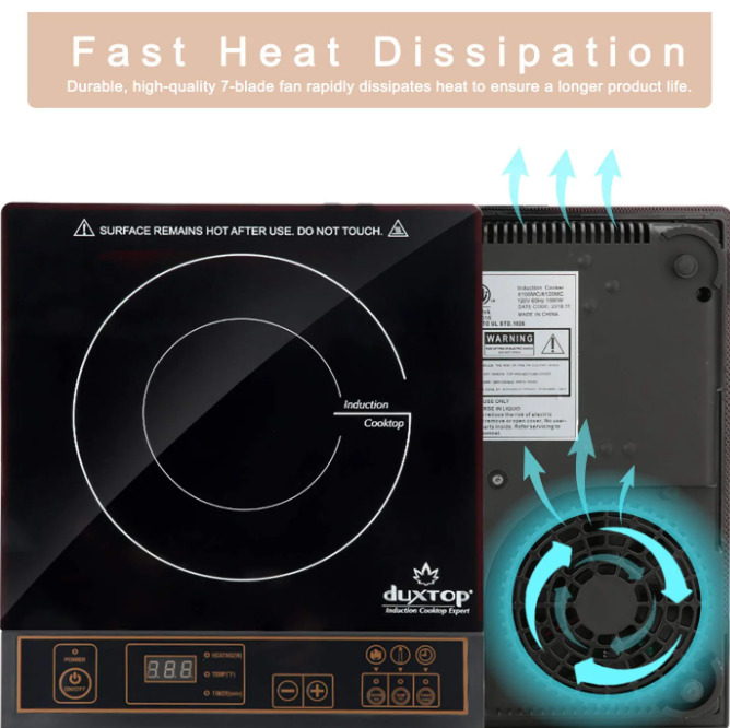 1800W Portable Induction Cooktop Countertop Burner, Gold 8100MC/BT-180G3 - Fresh Stock Dated February 2026