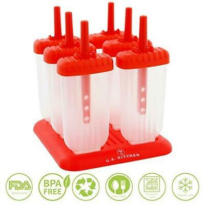 U.S. Kitchen Supply 18-Piece Classic Reusable Jumbo Ice Pop Mold Set - Fresh Stock Dated February 2026