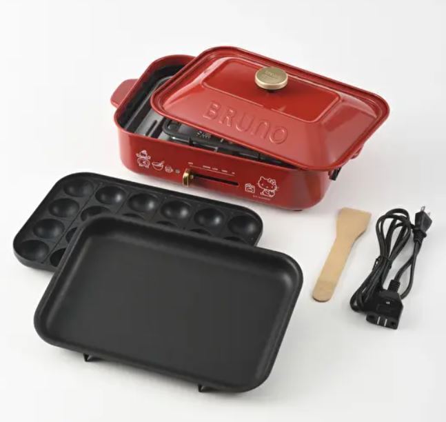 Bruno Hello Kitty Electric Griddle Hot Plate Limited Engraving Handle Sanrio - Fresh Stock Dated February 2026