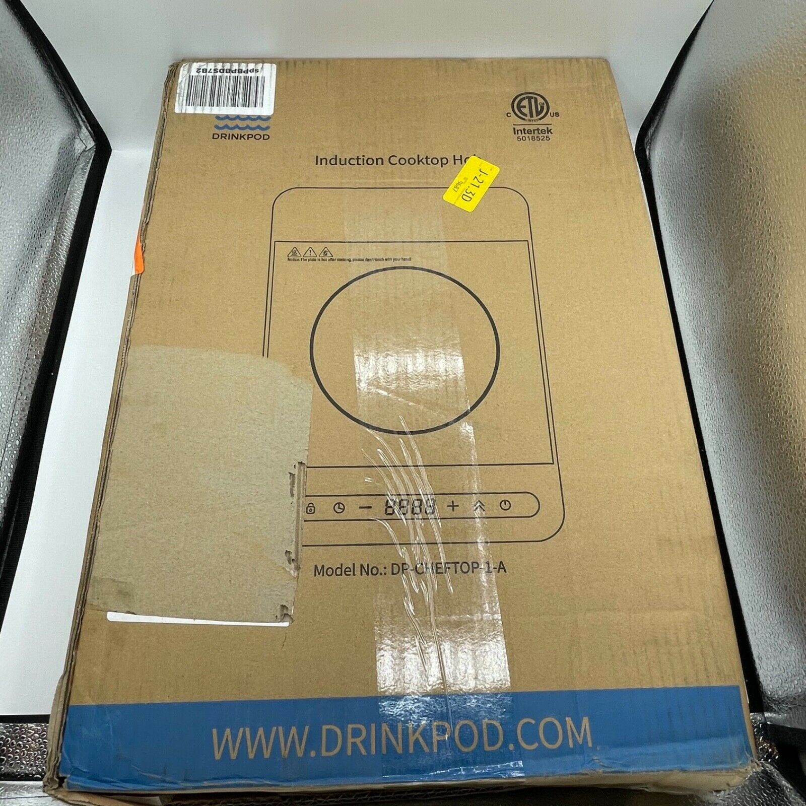 Drinkpod Cheftop Induction Cooktop Portable Induction Single Burner - Curved - Fresh Stock Dated February 2026