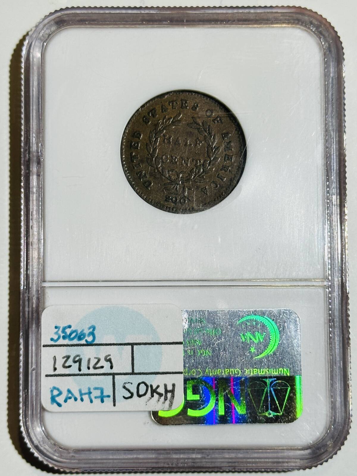 1794 P Half Cent Liberty Cap, Head Facing Right NGC XF-40 BN C-9 - Fresh Stock Dated December 2025