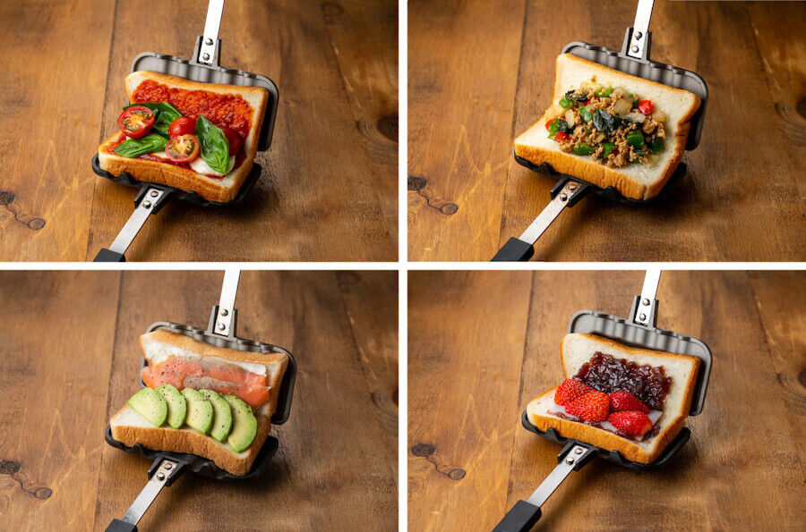 4W1H Hot Sand Solo Compact Grilled Sandwich Maker Tubame sanjo Made in Japan NEW - Fresh Stock Dated February 2026