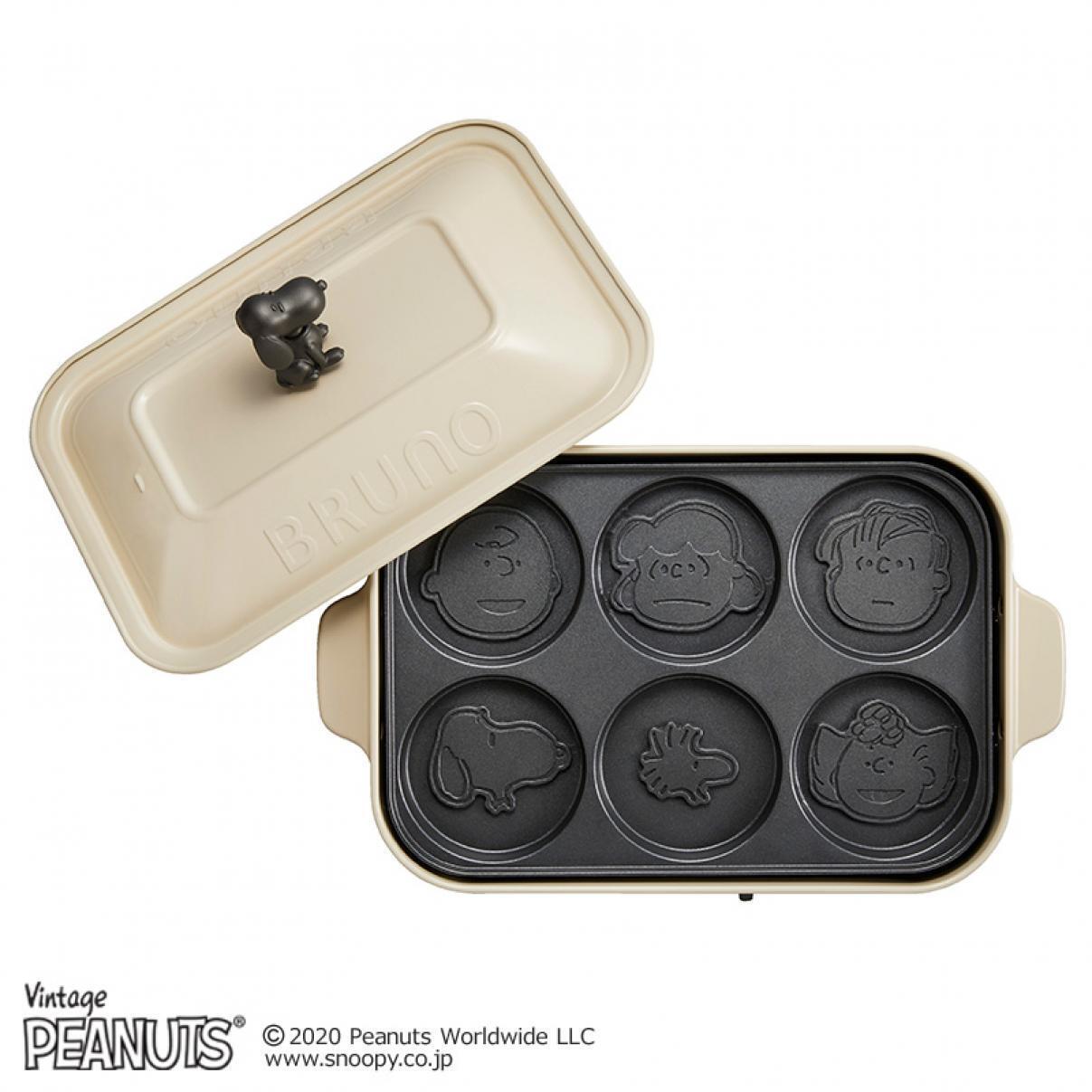 NEW BRUNO Compact Hot Plate Snoopy PEANUTS Collaboration Body Plate 3 types 100V - Fresh Stock Dated February 2026