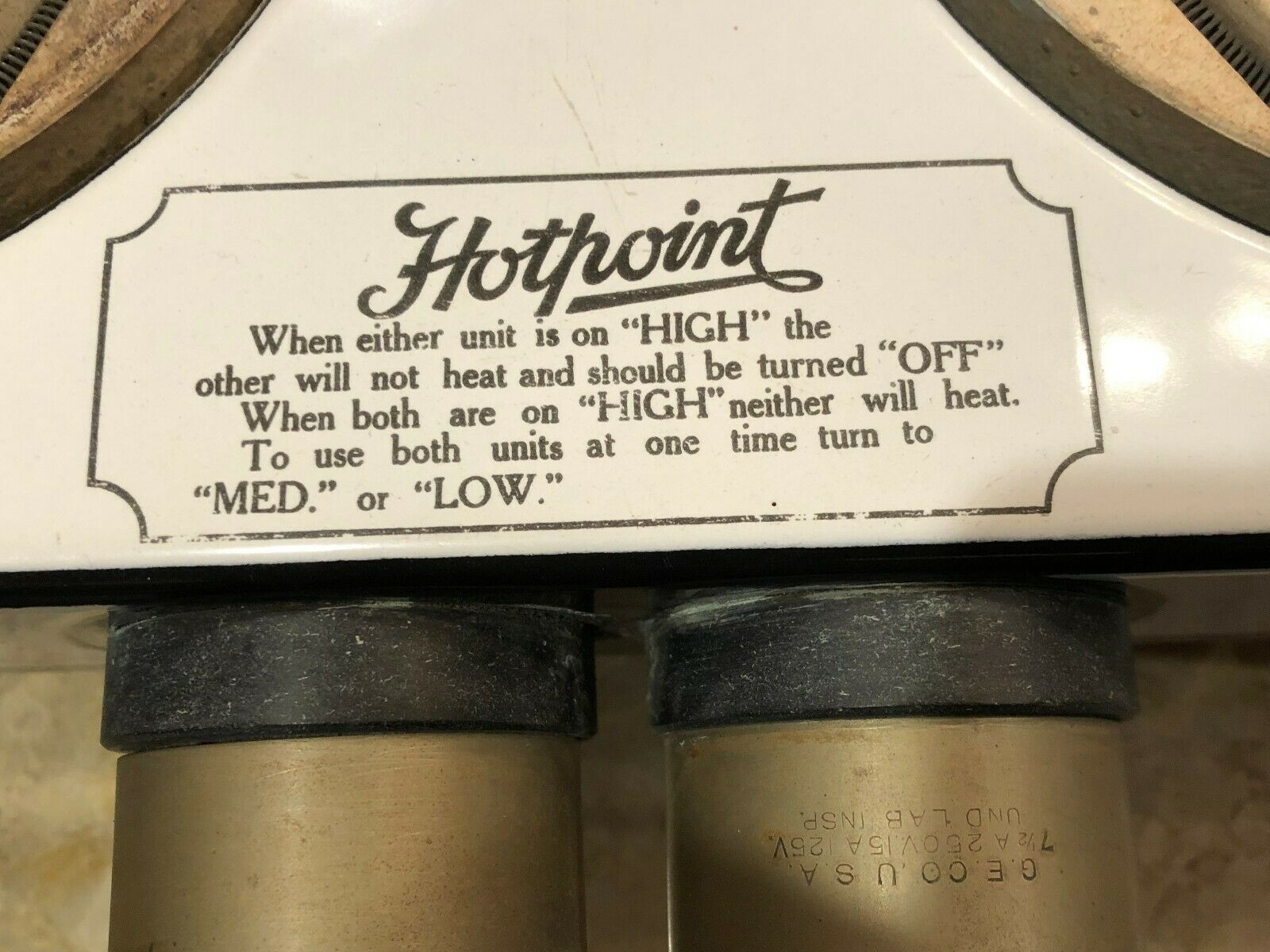 Rare Antique 1930's Hotpoint Enamel 2 Burner Stove - Fresh Stock Dated February 2026