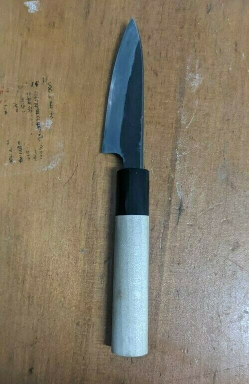 Hinoura Ajikataya White/Shirogami Petty 90 mm, Iron-clad (Carbon Knife Co) - Fresh Stock Dated January 2026