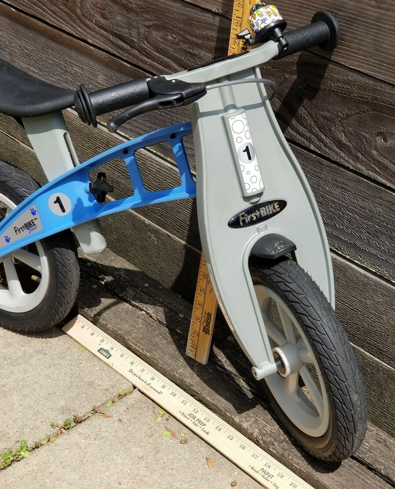FIRSTBIKE Balance BIKE Blue STREET L2021 w/ Brake LOWERING KIT Box MONO SKI SET - Fresh Stock Dated December 2025