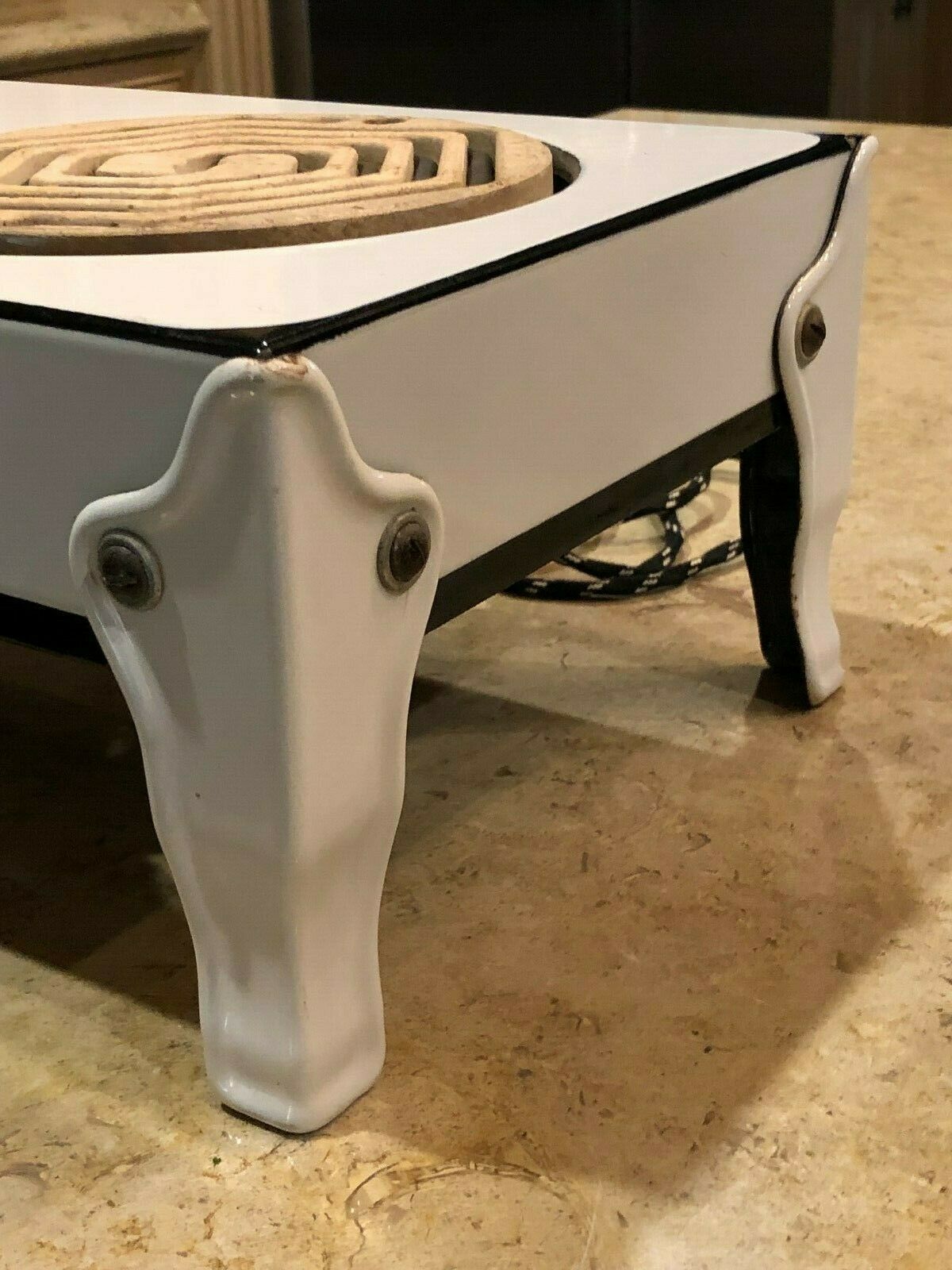 Rare Antique 1930's Hotpoint Enamel 2 Burner Stove - Fresh Stock Dated February 2026