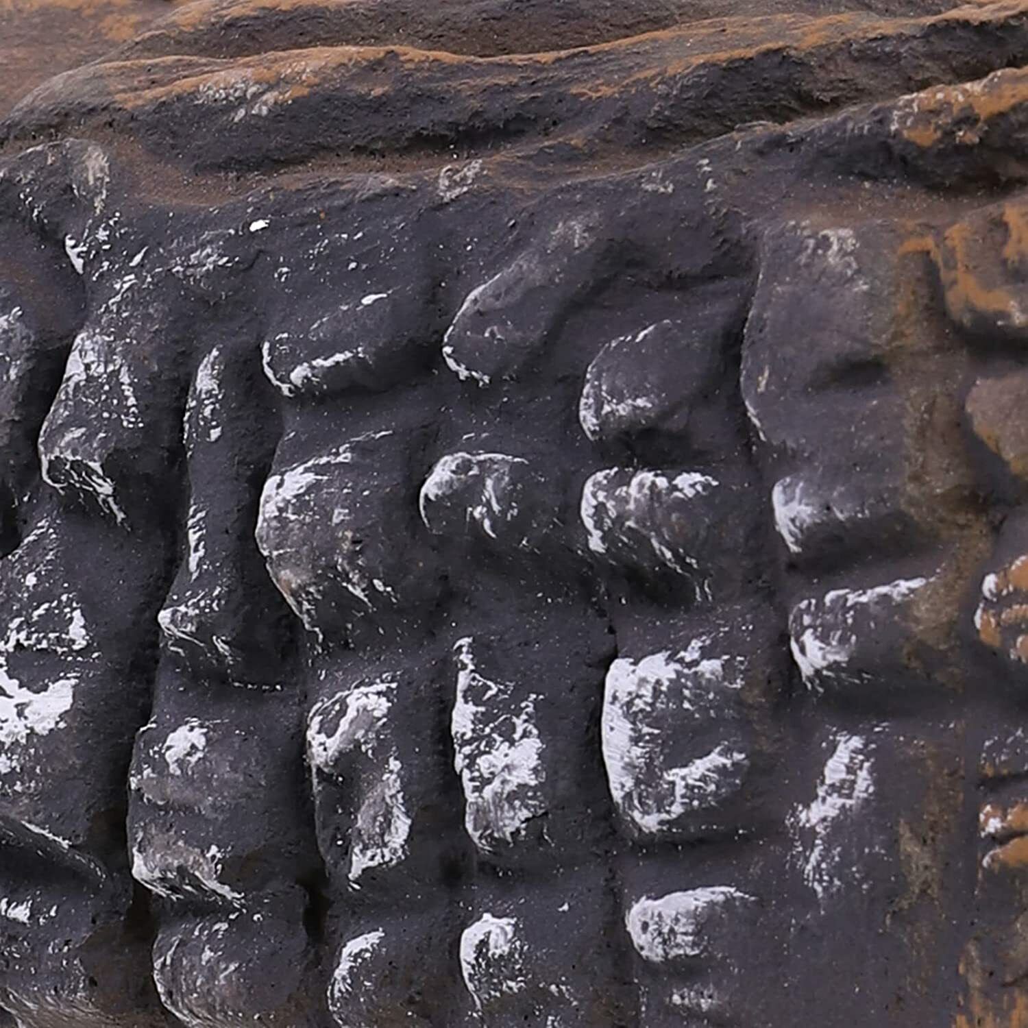 10-Pieces Set Realistic Flame Large Ceramic Wood Fireplace Logs Firepit Log Set - Fresh Stock Dated January 2026