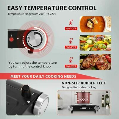 VIVOHOME 1500W Portable Electric Hot Plate with Dia. 7.4 Inch Cast-iron Plate - Fresh Stock Dated February 2026