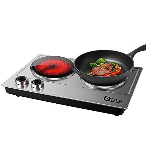 DIDO 1800W Ceramic Electric Hot Plate for Cooking, Dual 7.1
