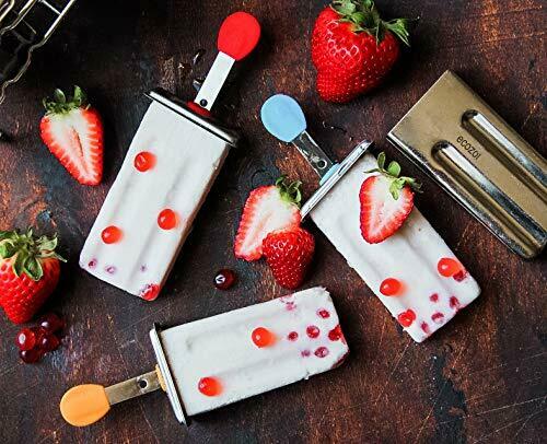 ecozoi Stainless Steel Popsicle Molds and Rack - 6 Ice Pop Makers + 6 Reusable - Fresh Stock Dated February 2026