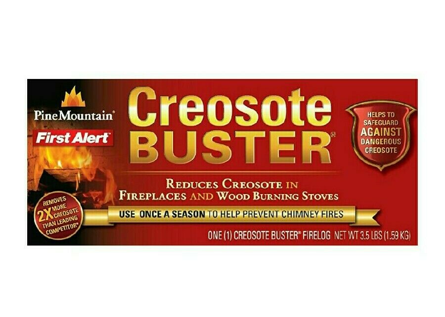Pine Mountain Creosote Buster Chimney Cleaning Safety Firelog, 1 Log - Fresh Stock Dated January 2026