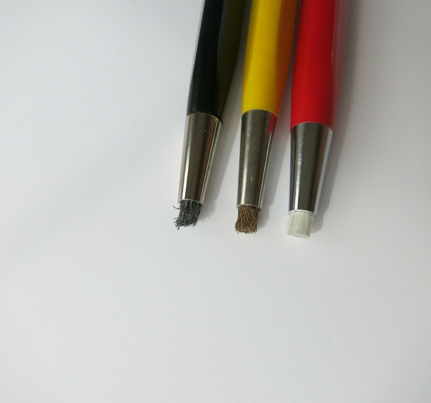 Brass Steel Fiberglass Brush Scratch Rust Dirt Remover Tool for Watch Repair - Fresh Stock Dated December 2025