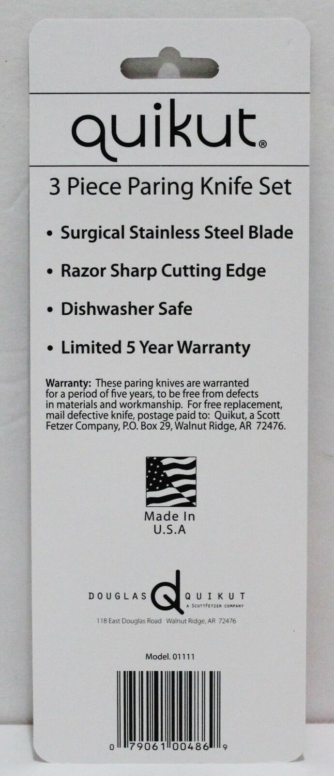 6x QUIKUT Paring Knives Knife Stainless Steel New Sealed MADE IN USA - Fresh Stock Dated January 2026