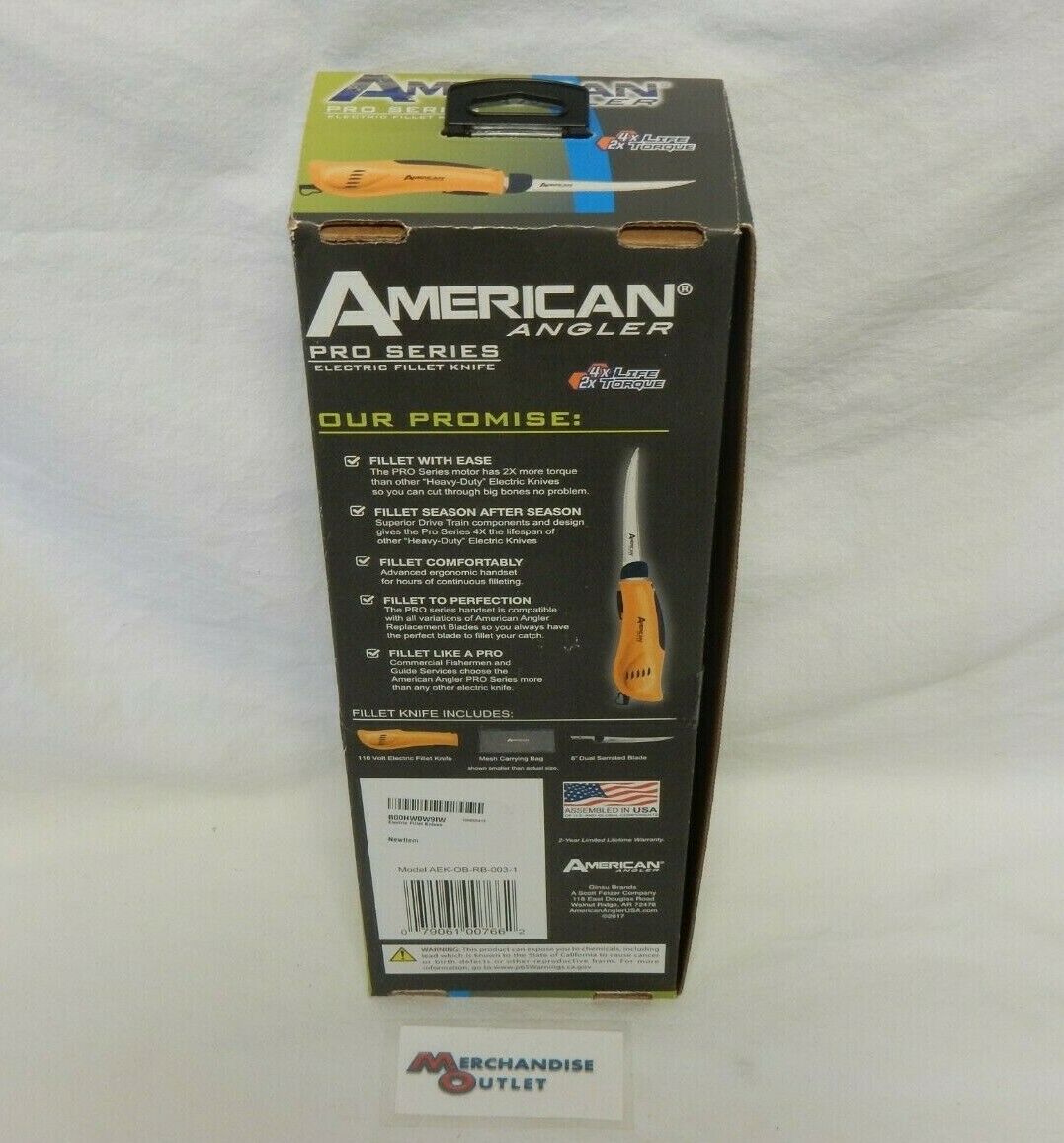 American Angler Pro Series Electric Fillet Knife - Fresh Stock Dated January 2026