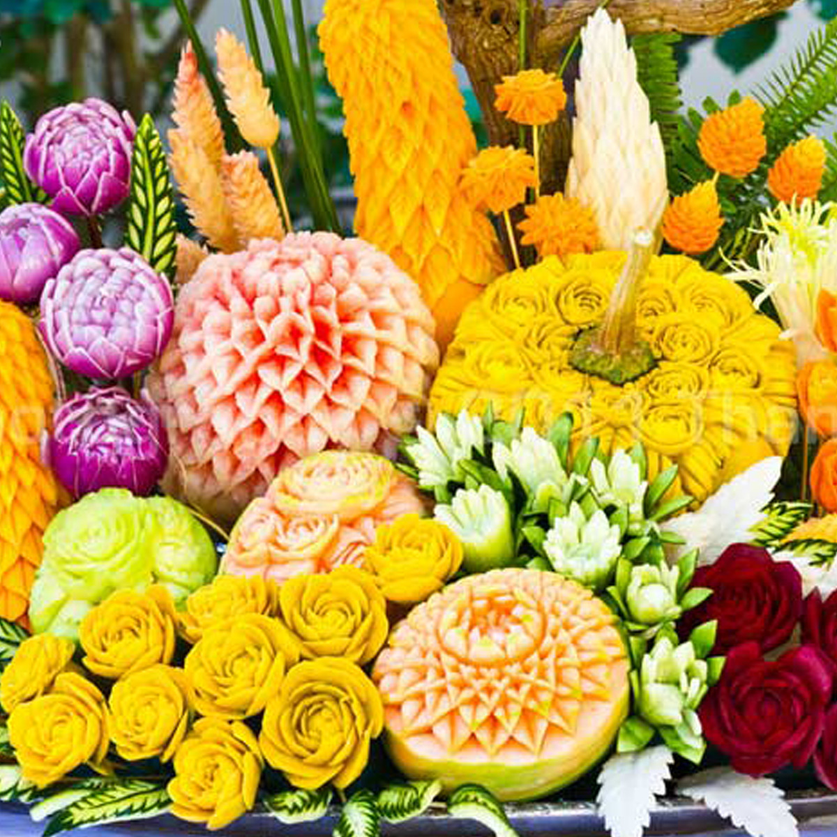 Set Thai Fruit knife Carving tools stainless steel vegetable kitchen food soap B - Fresh Stock Dated February 2026