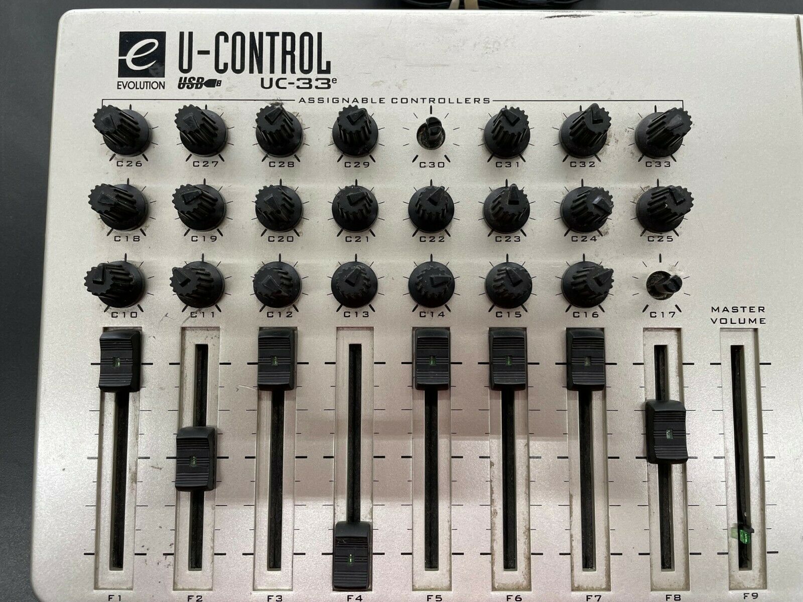 Evolution U-Control UC-33e USB & MIDI Mixer DAW Controller - Fresh Stock Dated December 2025